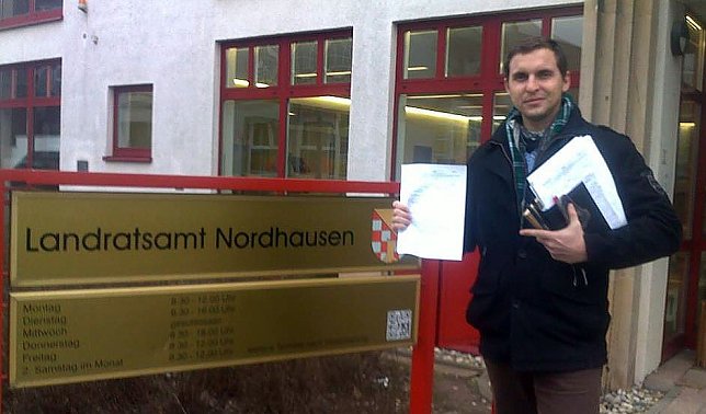 Bild: Wenzel mit Gewerbeanmeldung