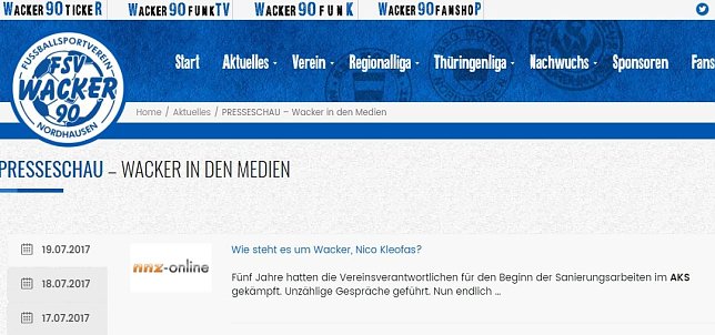 Bild: Screeenshot Wacker-Homepage