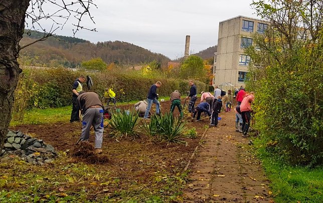 Bild: Schulgarteneinsatz in Ilfeld