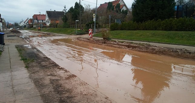 Bild: Schlamm statt Stra&szlig;e in Kleinbodungen