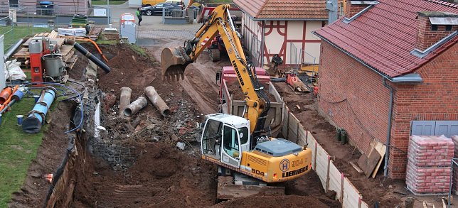 Bild: Blick in die Baugrube
