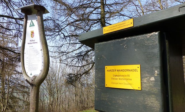 Bild: Stempelstelle an der Wetterfahne
