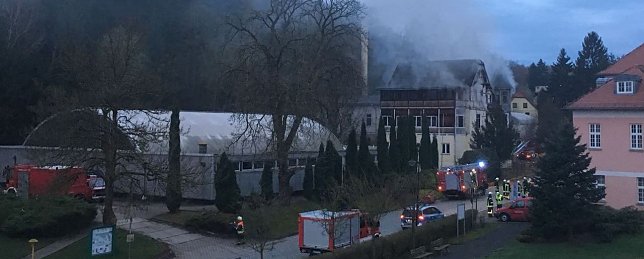 Bild: Feuer im ehemaligen Sanatorium