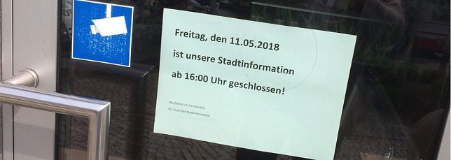 Bild: Auch am Freitagnachmittag geschlossen
