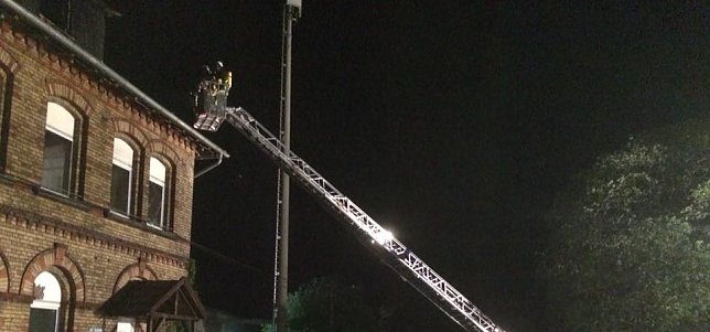 Bild: Dachstuhlbrand in Wolkramshausen