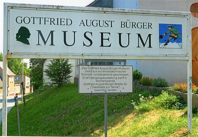 Bild: Museumsschild der Dichterst&auml;tte