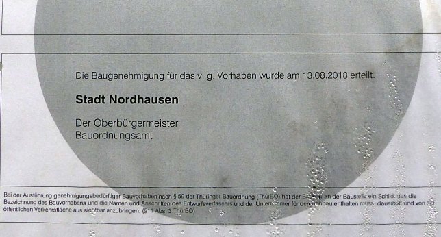 Bild: Baustellenschild
