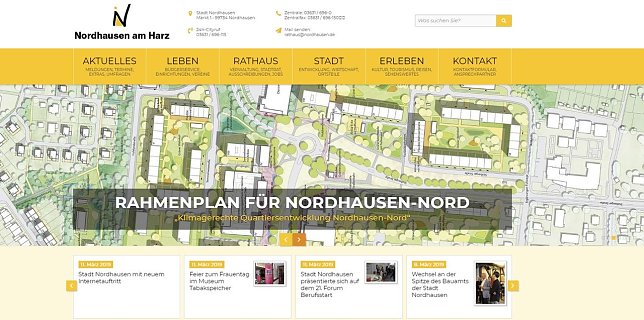 Bild: Screenshot der st&auml;dtischen Homepage