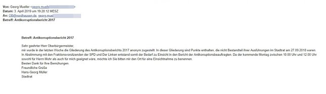 Bild: Scan der Mail 