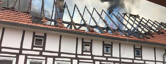 Bild: Wohnhaus in W&uuml;lfingerode abgebrannt