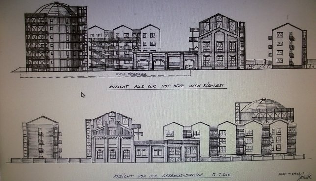 Bild: Sieht sich viel versprechend an: Ein Architektenentwurf zur Entwicklung des alten Gaswerkgel&auml;ndes.