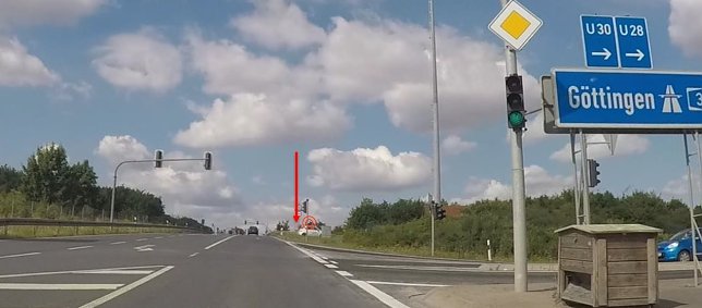 Bild: Hier unter anderem soll auf den Autohof hingewiesen werden.