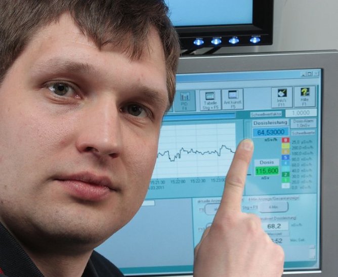 Im Messwagen (Foto: P. Grabe) Im Messwagen (Foto: P. Grabe)