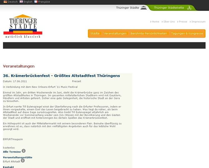 Neue Seite im Netz (Foto: privat) Neue Seite im Netz (Foto: privat)