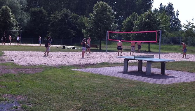 Sportlich am Kiesschacht (Foto: privat)