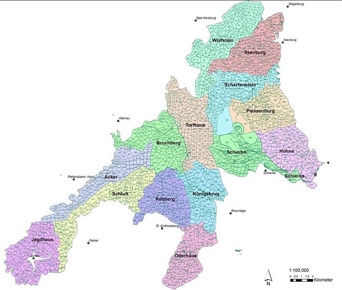 Reviere (Foto: Nationalpark Harz) Reviere (Foto: Nationalpark Harz)