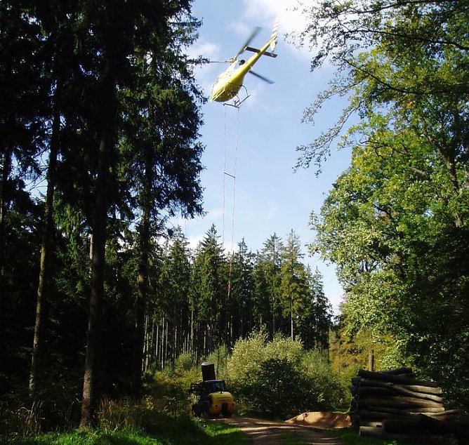 Hilfe aus der Luft (Foto: Forstamt)