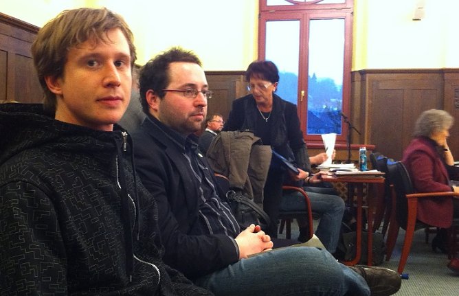 Christian Darr (vorn) und John Dauert (Foto: nnz) Christian Darr (vorn) und John Dauert (Foto: nnz)