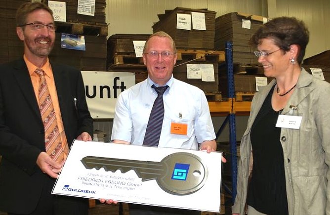 Werkleiiter, Gesch&auml;ftsf&uuml;hrer, Vertreterin des Bauunternehmens (Foto: nnz)