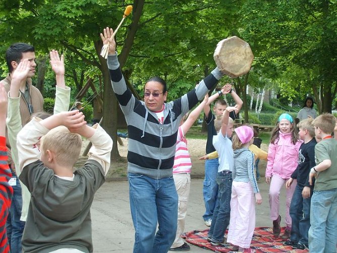 Indianer an der Grundschule in Nordhausen (Foto: JSW)
