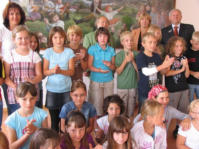 Freude bei den Sch&uuml;lern (Foto: Bergmann)