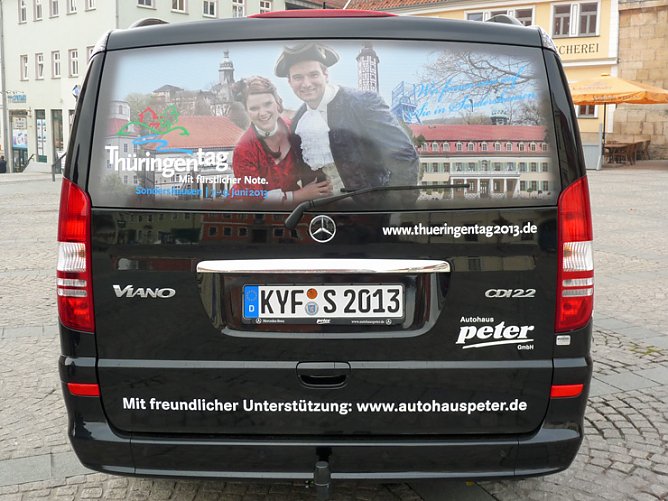 Fahrend werben (Foto: Karl-Heinz Herrmann)