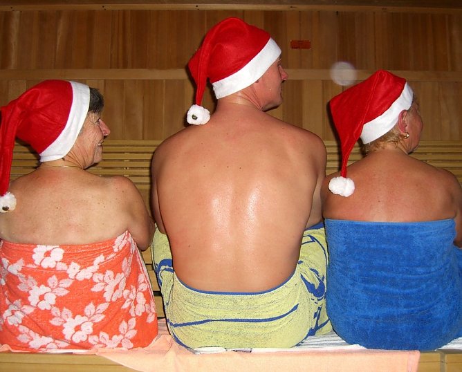 R&uuml;cken in der Sauna (Foto: Badehaus)