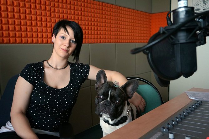 Bully im Radio (Foto: S. Witzel) Bully im Radio (Foto: S. Witzel)
