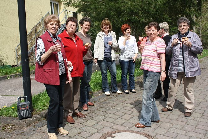 Stärkung während der Probe (Foto: privat) Stärkung während der Probe (Foto: privat)