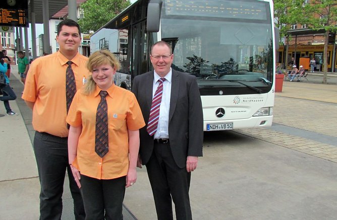 Ausbildung erfolgreich absolviert (Foto: Verkehrsbetriebe Nordhausen)