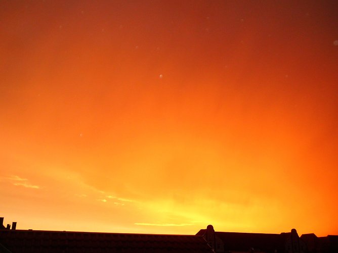 Abendhimmel &uuml;ber Nordhausen (Foto: Bernd Thielbeer)