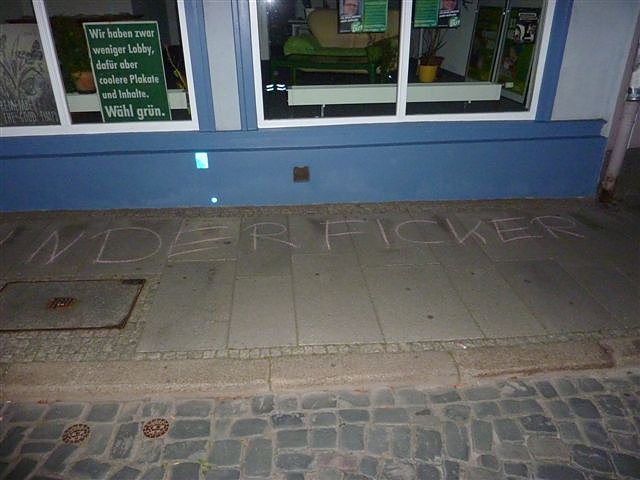 Beschmiert (Foto: nnz) Beschmiert (Foto: nnz)