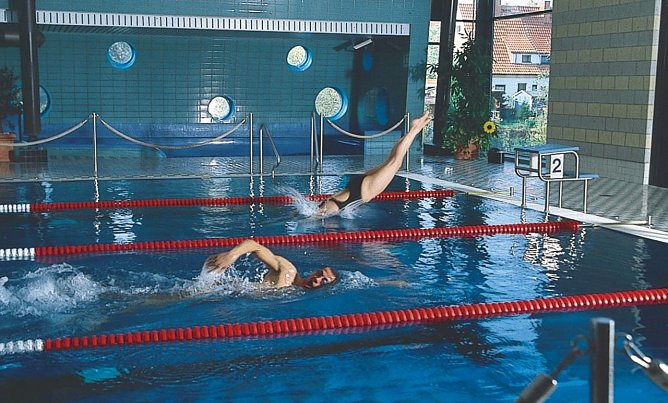 Einmal Kraulen und zurück (Foto: Badehaus Nordhausen GmbH) Einmal Kraulen und zurück (Foto: Badehaus Nordhausen GmbH)