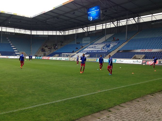 Erstes Bild aus dem Magdeburger Stadion (Foto: Lars Koch)