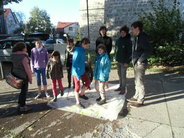 Zeltplanen filzen (Foto: F. Tuschy)