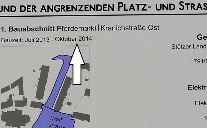 Schild - Termin ge&auml;ndert (Foto: nnz)