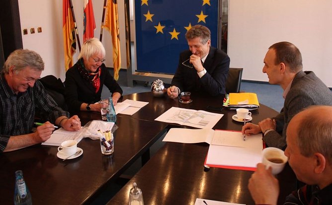 Gespr&auml;ch beim OB (Foto: P. Grabe|Stadtverwaltung Nordhausen)