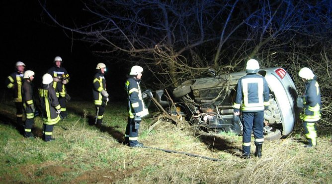 Auf dem Dach... (Foto: Feuerwehr Bleicherode)