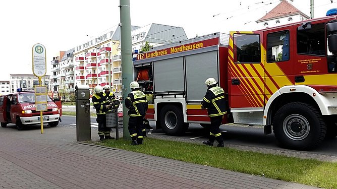 "Gro&szlig;einsatz" der Feuerwehr (Foto: Peter Blei)