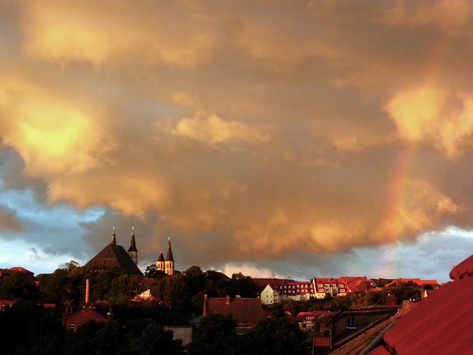 Abendhimmel &uuml;ber Nordhausen (Foto: Bernd Thielbeer)