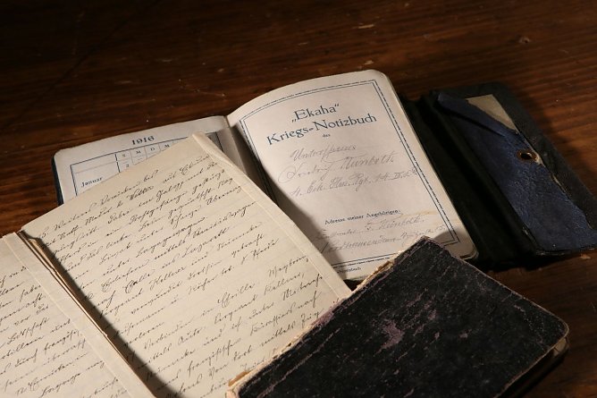 Die Kriegstageb&uuml;cher des Friedrich Reinboth (Foto: Flohburg)