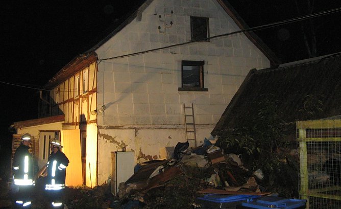 Brand in Lipprechterode (Foto: Feuerwehr Bleicherode)