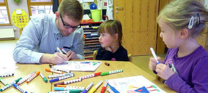 JU-Wichtel in Kita in Großwechsungen (Foto: privat) JU-Wichtel in Kita in Großwechsungen (Foto: privat)