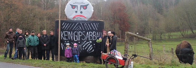 Kein neuer Gipsabbau im S&uuml;dharz - in R&uuml;digsdorf wird wieder protestiert  (Foto: Angelo Glashagel)