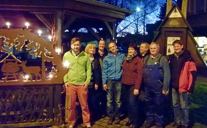 Den dritten Schwippbogen aufgebaut (Foto: privat) Den dritten Schwippbogen aufgebaut (Foto: privat)