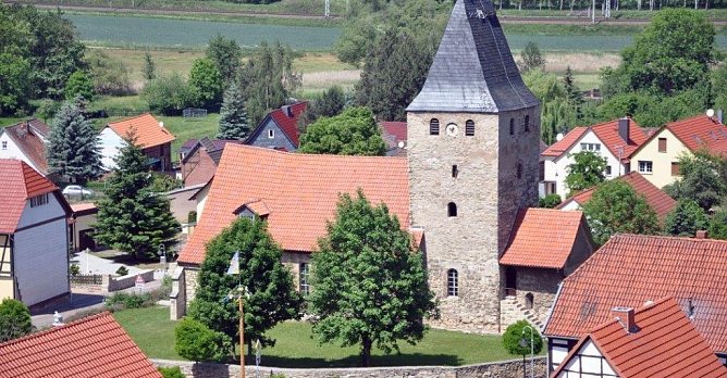 Baum an der Kirche soll geschm&uuml;ckt werden (Foto: Michael Randel)