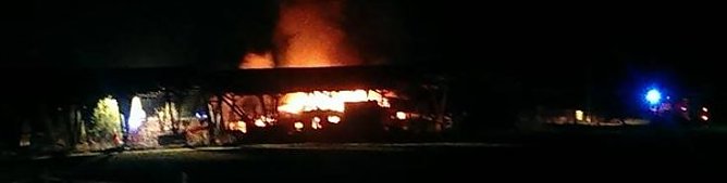 Gro&szlig;brand in Hainrode (Foto: Feuerwehr Nohra)