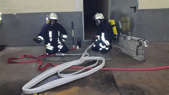 Schlauchmanagement trainiert (Foto: Feuerwehr Liebenrode)