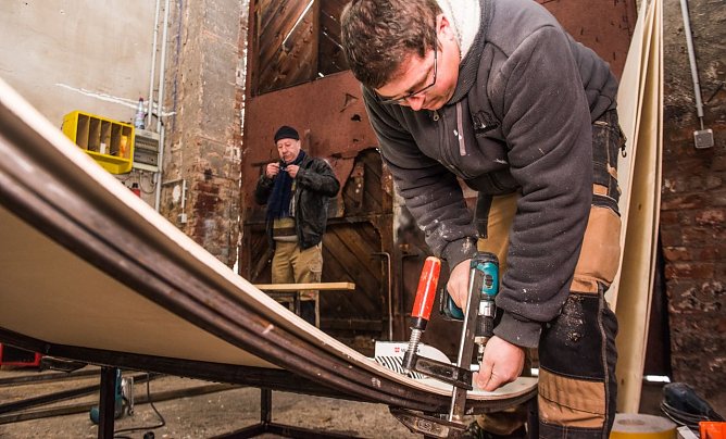 v.li: Frank Eichler und Jens Grabe, Tischlerei Theater Nordhausen (Foto: Roland Obst) v.li: Frank Eichler und Jens Grabe, Tischlerei Theater Nordhausen (Foto: Roland Obst)