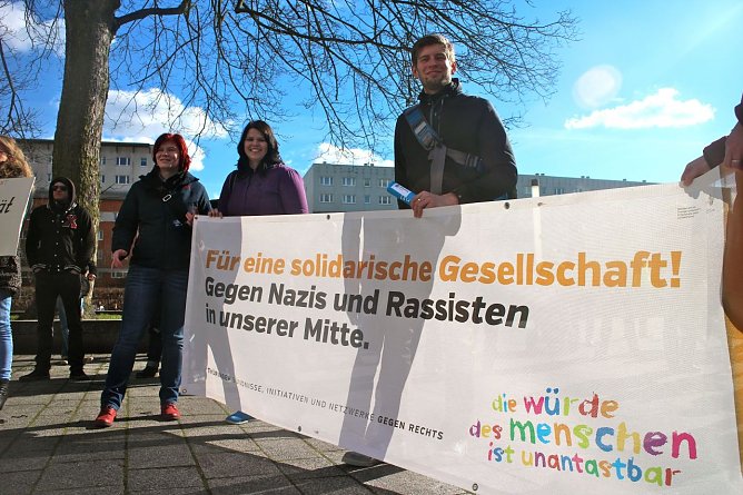 Nordhausen - Tolerant und Weltoffen, daf&uuml;r wollte man ein Zeichen setzen (Foto: Angelo Glashagel)